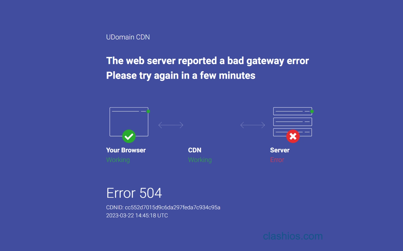 访问冰山互联VPN机场官网错误提示