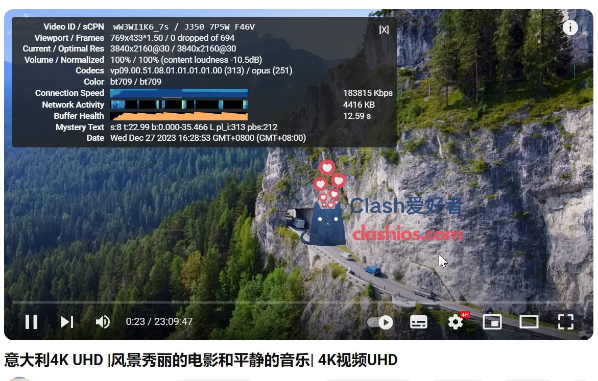 FATCAT 肥猫云机场 YouTube 4K 测试